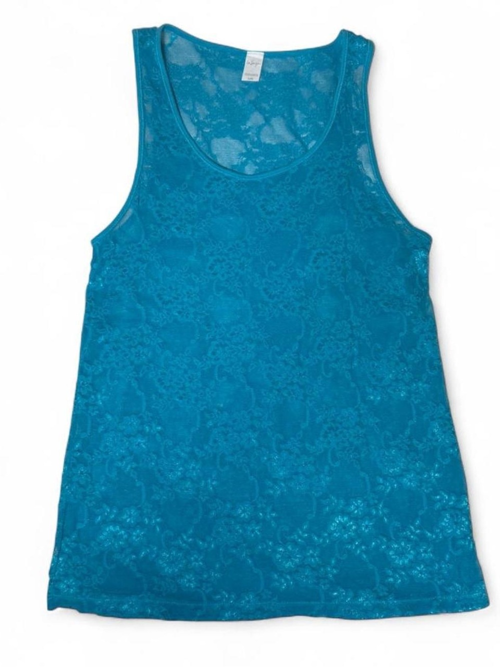 Blue Stretch Lace Camisole Tank Top Fairycore Large